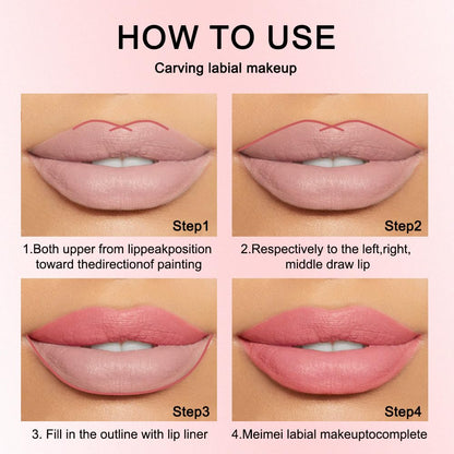 12Pcs Matte Lip Liner Set – Waterproof Smudge-Proof Precise Contour Lip Pencils