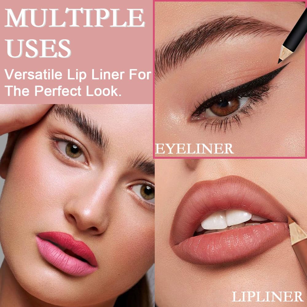 12Pcs Matte Lip Liner Set – Waterproof Smudge-Proof Precise Contour Lip Pencils